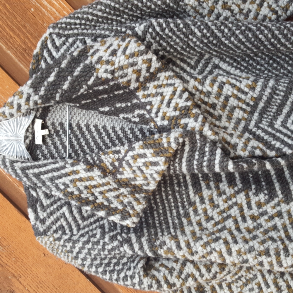 Lucky Brand  BoHo Waterfall Neck Cardigan  Sweater Jacket